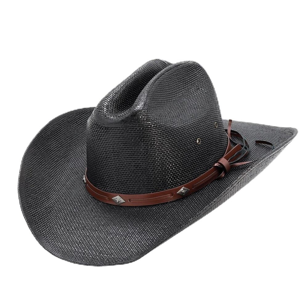 4662 Cowboy Hat and - Cowgirl Hat Straw Cattleman Western Hats for Music